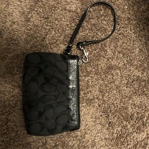 Black coach wristlet